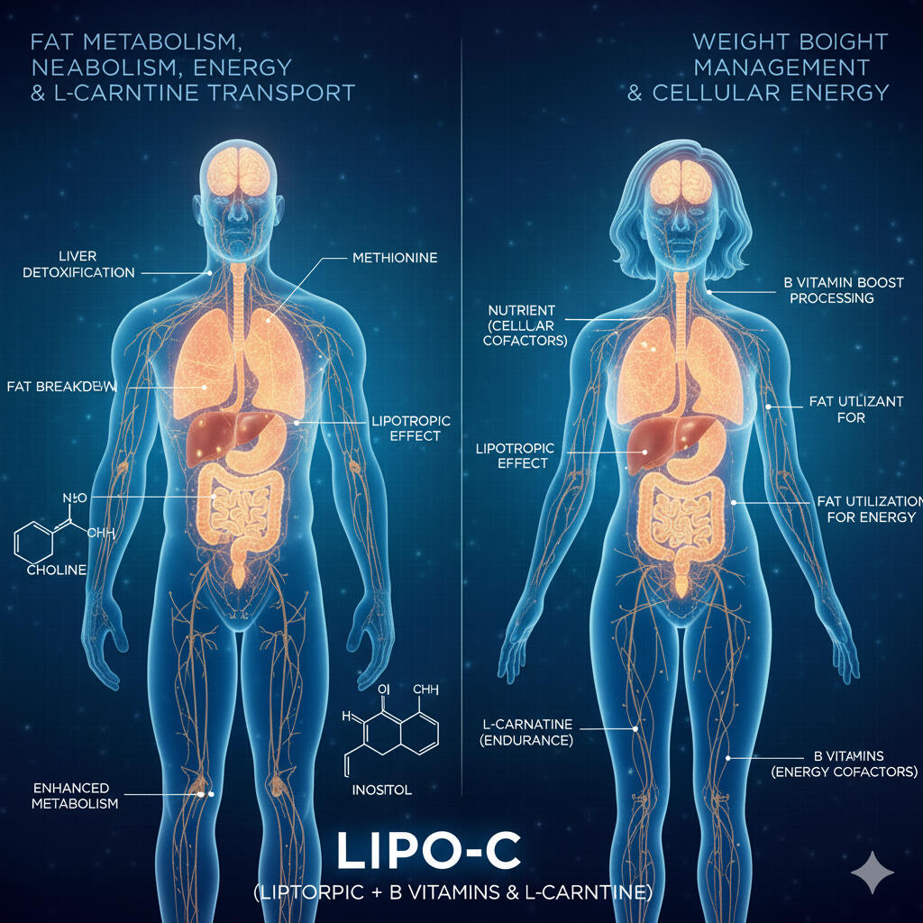 Lipo-C Lipotropic blend with Vitamin C for liver detox and fat metabolism. $169 / month